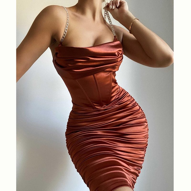 Ruched Bustier Bodycon Dress