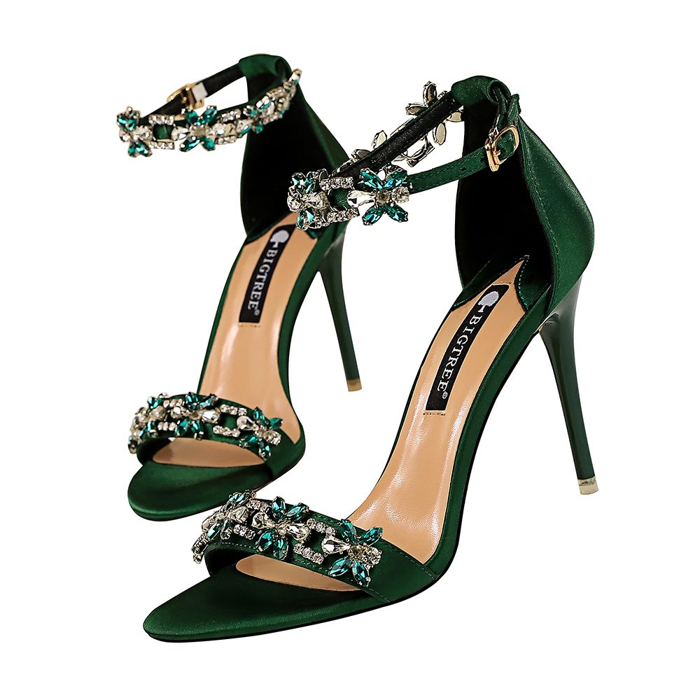 High Quality Luxury Pencil Stiletto Heels with crystal embellishment