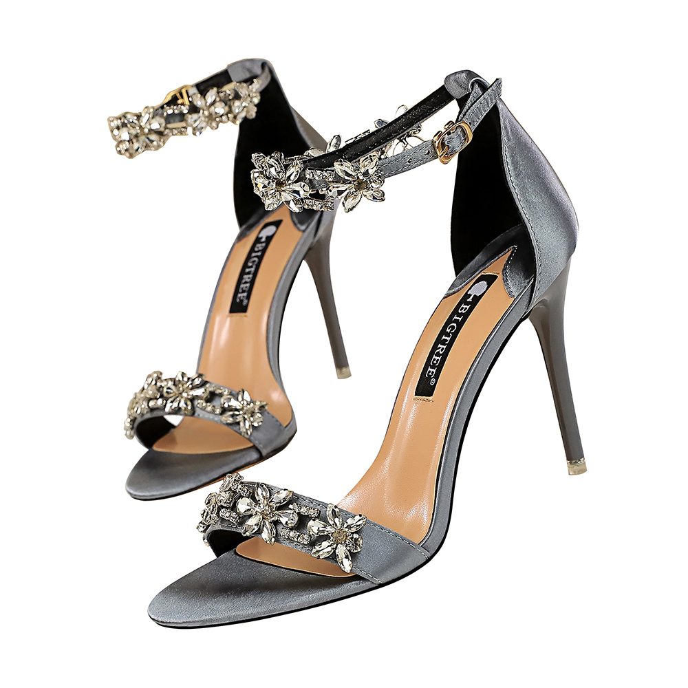 High Quality Luxury Pencil Stiletto Heels with crystal embellishment