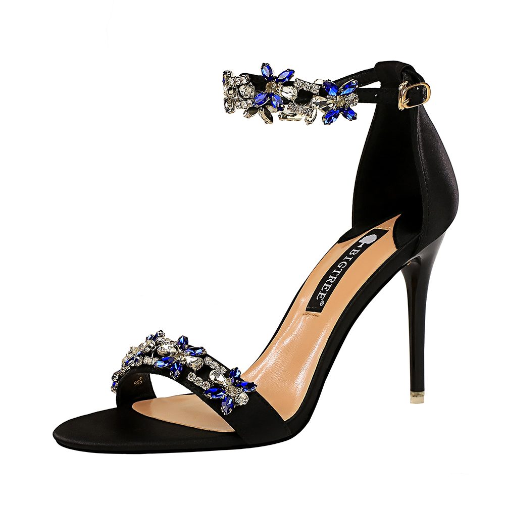 High Quality Luxury Pencil Stiletto Heels with crystal embellishment