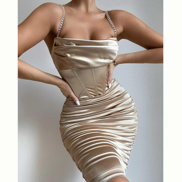Ruched Bustier Bodycon Dress