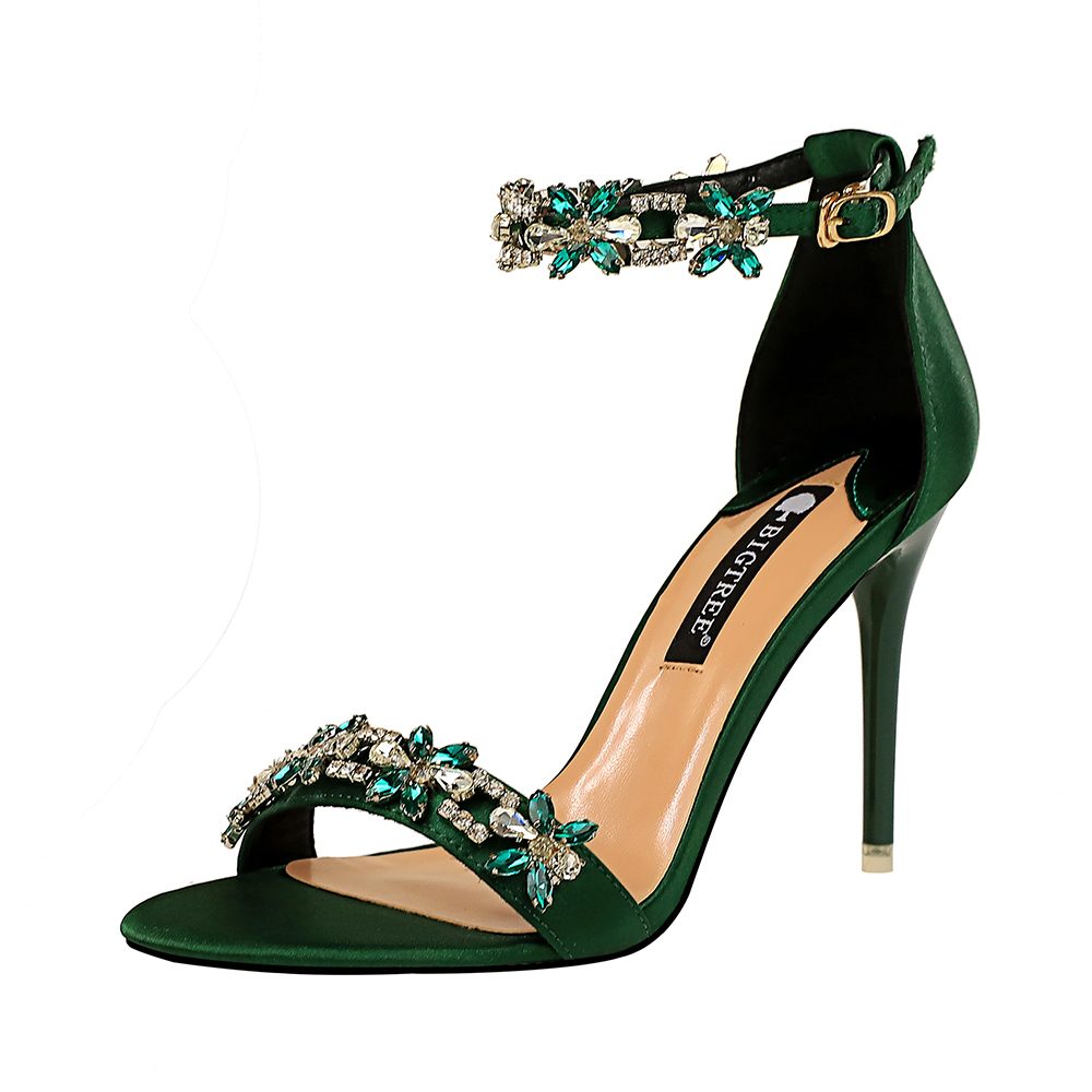 High Quality Luxury Pencil Stiletto Heels with crystal embellishment