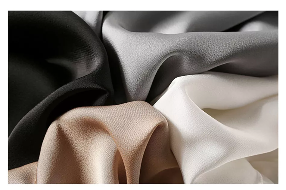 Chiffon and Silk V-neck Blouse