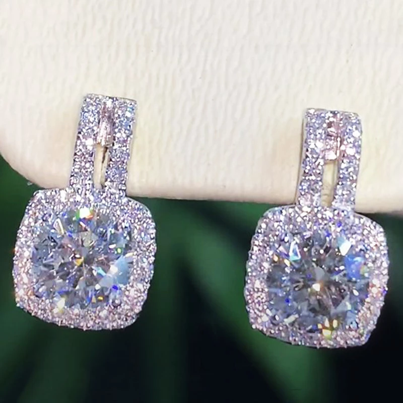 Brass Cubic Zirconia Earrings