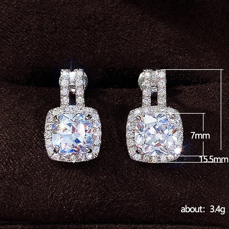 Brass Cubic Zirconia Earrings