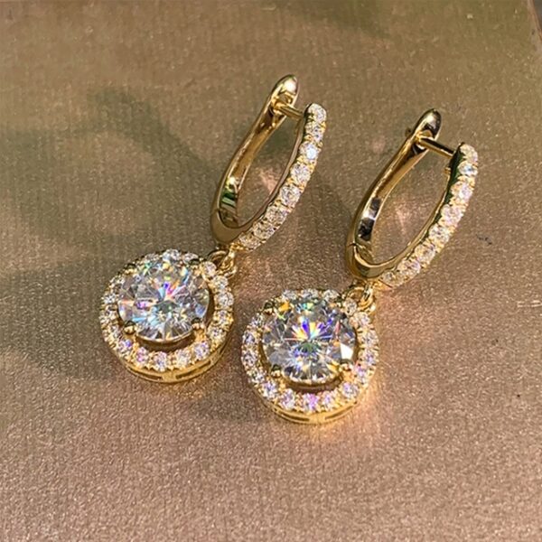 Brass Cubic Zirconia Earrings