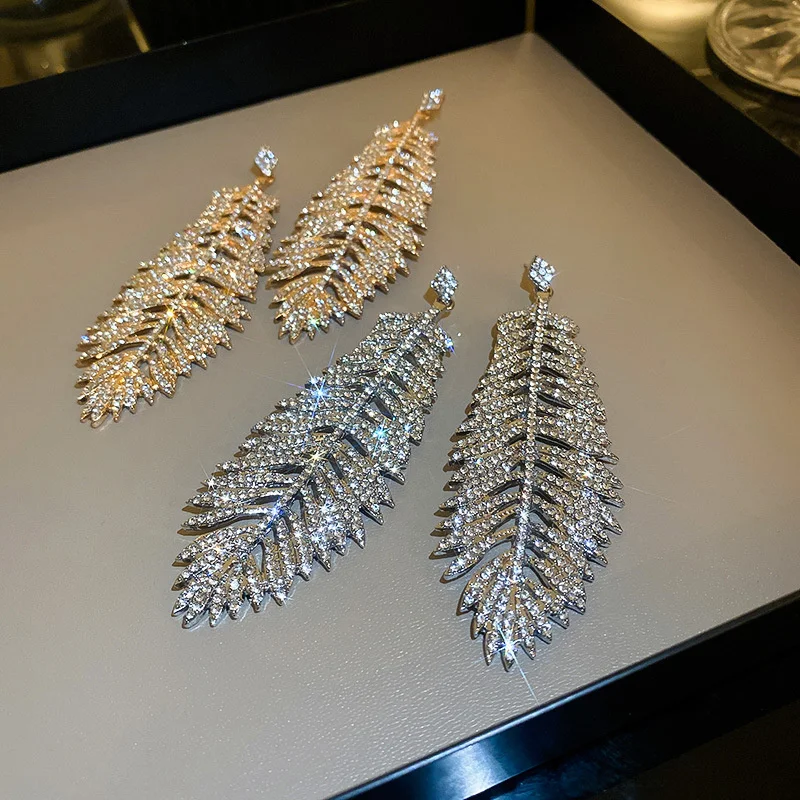 Palm Leaf Silver and Gold Earrings